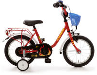 Bachtenkirch 410-FW-06, Bachtenkirch Kinderfahrrad Feuerwehr 12 Zoll feuerrot...