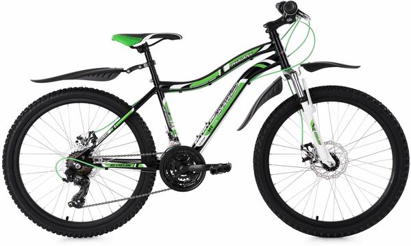 KS-CYCLING Phalanx 24 Zoll RH 38 cm schwarz/grün