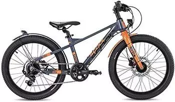 S'Cool XXlite 20 Evo Aluminium 7-Gang mit Freilauf grey/orange matt