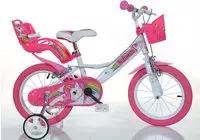 Dino Bikes Kinderfahrrad "16" Unicorn Einhorn Kinderfahrrad M&auml;dchenfahrrad Freilauf