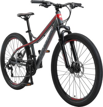 Bikestar Hardtail MTB 26'' (2021) rot/grau – Bikestar Hardtail MTB 26"" (2021) rot/grau - Jugendliche Begeistern mit Mountainbike-Power