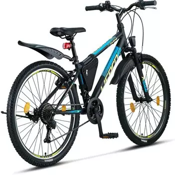 Licorne Bike Guide 26" (black/blue) – Für den Straßenverkehr zugelassen und sofort einsatzbereit