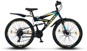 Licorne Bike Strong 2D Premium 26" schwarz/blau/lime – Licorne Bike Strong 2D Premium 26" schwarz/blau/lime für jugendliche Fahrbegeisterte