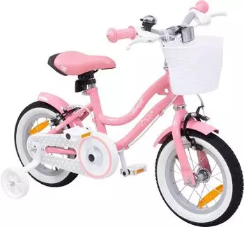 Actionbikes Starlight 12 Zoll, Rosa, St&uuml;tzr&auml;der, Klingel, Kettenschutz (Classic)