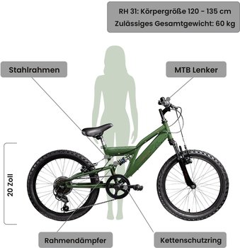 Galano Bikes Galano FS180 20" Black – Galano Bikes Galano FS180 20" Black - Dein Einstieg in die Mountainbike-Welt
