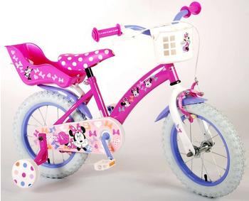 Volare Kinderfahrräder Mädchen Minnie Cutest Ever! 14 Zoll 25 cm Mädchen Felgenbremse Rosa/Violett