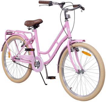 Actionbikes Motors Kinderfahrrad Retrostar 24 Zoll Kinder Mädchen Fahrrad rosa retro Kinderrad