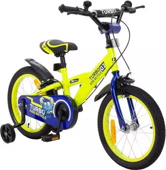 Actionbikes Kinderfahrrad Turbo mit St&uuml;tzr&auml;dern 16" gelb