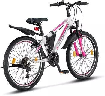 Licorne Bike Guide 24" weiß/rosa – Hochwertige Ausstattung für maximalen Fahrspaß