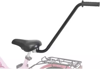 Puky FLH Fahrrad-Lernhilfe Kindersattel mit Führungsstange, schwarz (9480)