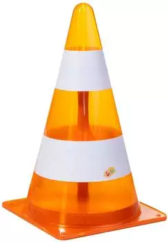 Rolly Toys rollyPylone Lighted, Verkehrskegel beleuchtet, orange (408825)