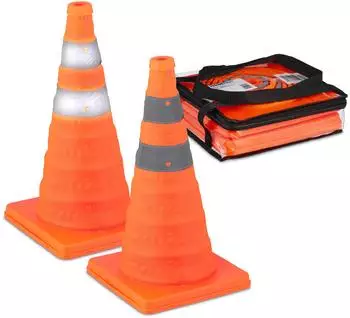 Relaxdays Faltbare Pylonen 2er Set