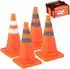 Relaxdays Faltbare Pylonen, orange, 4er-Set