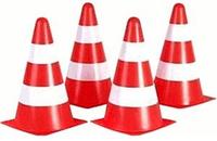 Hudora 4er-Set: Stra&szlig;enpoller in Orange