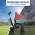 Kidiz Dreirad 5in1 mit Schubstange rot