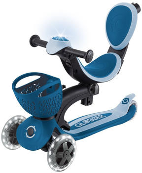 Globber Go Up Baby 360° Lights petrol blue – Gewichtsverlagerung statt Lenker-Drehung für intuitive Fahrdynamik