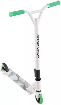 Juskys ArtSport - Stunt Scooter gr&uuml;n/wei&szlig;
