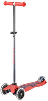 Micro Mobility maxi micro deluxe glow LED aura red