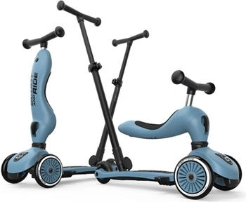 Scoot & Ride Highwaykick 1 Push and Go steel – Scoot & Ride Highwaykick 1 – mitwachsender Begleiter ab dem ersten Lebensjahr