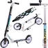 Raven Klappbarer Scooter mit Klingel. Flaschenhalter. Galaxia weiß/silber/schwarz