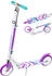 Raven Klappbarer Roller mit Bremse und Klingel Zea 200mm weiß/Violett weiß/königliches Lila/aquamaringrün