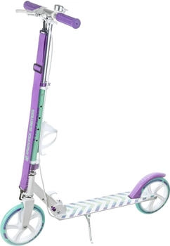Raven Klappbarer Roller mit Bremse und Klingel 200mm Pastelle wei&szlig;/Mint/Lila wei&szlig;/k&ouml;nigliches Lila/aquamaringr&uuml;n