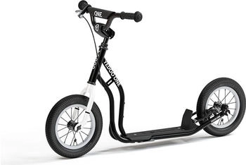 Yedoo Scooter One für Kinder ab 100 cm. mit Luftreifen 12/12 und Ständer schwarz