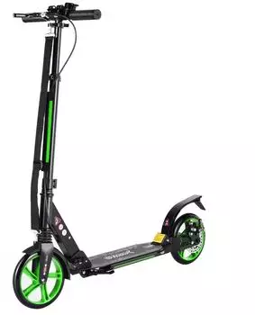 Costway Kickscooter mit Klingel und Ständer inkl. Traggurt für Kinder und Erwachsene (grün)