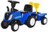 HomCom Rutschauto Kindertraktor Tretauto mit Anhänger Hupe Scheinwerfer Blau