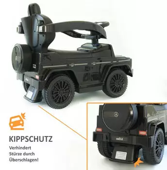 Lemodo Rutschauto mit Schiebstange Mercedes ab 1 Jahr schwarz – Lemodo Rutschauto Mercedes – Mobilität ab dem ersten Geburtstag