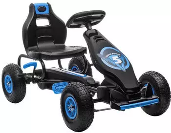 HomCom Go Kart mit Schalensitz Blau/Schwarz