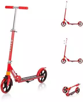 Chipolino Omega Kinderroller PU-R&auml;der, ABEC-7, faltbar, rot
