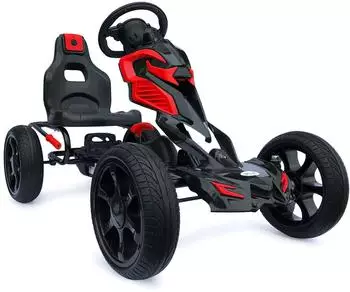 Generisch Gro&szlig;er Gokart mit Pedalen und Schaumreifen rot