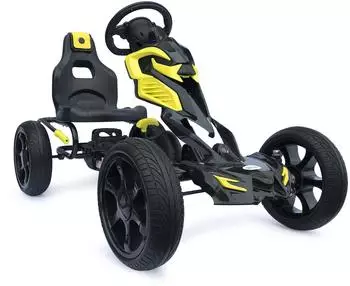 Generisch Großer Gokart mit Pedalen und Schaumreifen gelb