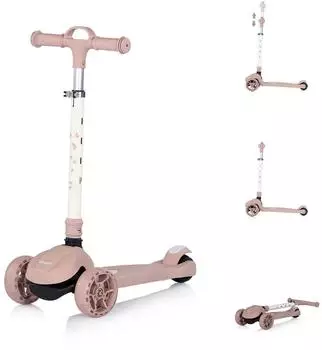 Chipolino Moxie Kinderroller 3-R&auml;der, Musik, Licht, klappbar, rosa