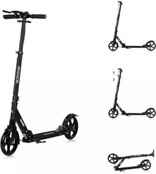 Chipolino Rider Kinderroller klappbar, PU-R&auml;der, Sto&szlig;d&auml;mpfer, schwarz