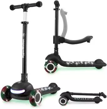 HyperMotion LUMI Kinderroller 3-in-1 mit LED-Beleuchtung, klappbar (LUMI)