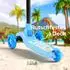 FableKids Rex Dino Kinderscooter 3-Rad, LED-Räder, höhenverstellbar, klappbar