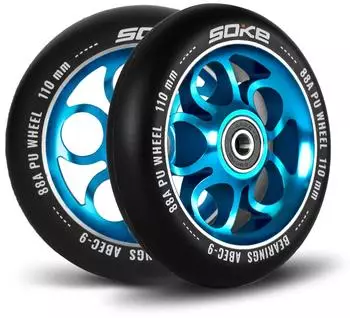 SOKE Scooter Räder 110mm blau, 2 Stück (1677)