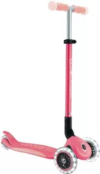 Globber Elite Glow Lights Tretroller, 3 Räder, LED, pastellrosa (839-110)