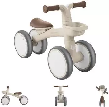 KIKKABOO Zipi Rutschauto beige, f&uuml;r Kinder (31006030035)