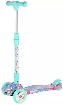 NILS Extreme Kinderscooter HLB15A 3-Rad klappbar h&ouml;henverstellbar LED mint (16-51-093)