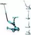 byox Tristar 3-in-1 Kinderroller mit Schiebestange, PU-Räder ABEC-5, blau (107312)