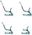 byox Tristar 3-in-1 Kinderroller mit Schiebestange, PU-Räder ABEC-5, blau (107312)