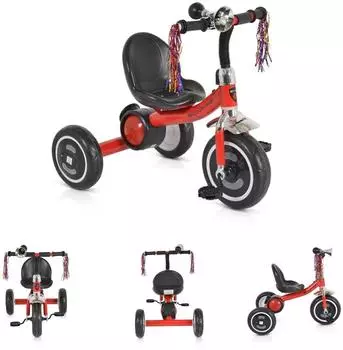 Moni Bonfire Dreirad EVA-Reifen, LED-Licht, rot, Kinder