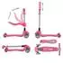 byox Kiki 2-in-1 Kinderroller klappbar, höhenverstellbar, 4 blinkende PU-Räder, rosa (108916)