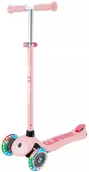 Globber Primo Plus Lights Kinderroller mit Leuchtrollen, pastellrosa (32011)
