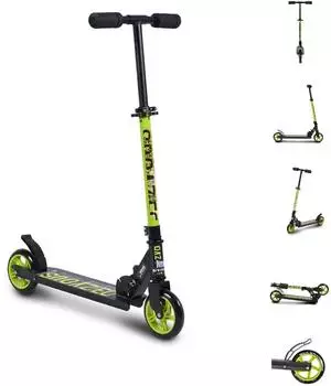 byox Rendevous Kinderroller, h&ouml;henverstellbar, klappbar, PU-R&auml;der, gr&uuml;n (107320)