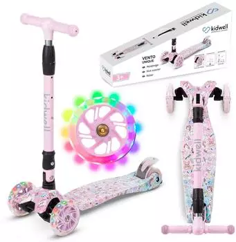 Coil Dreirad-Scooter Kinder 3-8 Jahre, LED-R&auml;der, h&ouml;henverstellbar (VENTO)