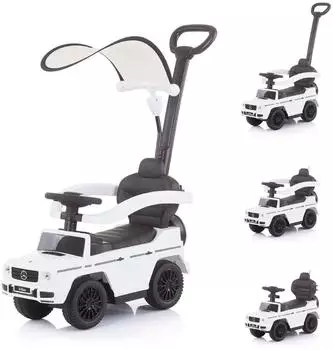 Chipolino Mercedes Benz G350d Rutscher 2-in-1 Schubstange, wei&szlig;, Kunststoff